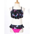 thumbnail image 4 of YEAHDOR 2Pcs Little Girls Bikini Set Spaghetti Straps Tank Top with Bottoms Swimsuit,Sizes 2T-10, 4 of 7