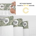 thumbnail image 2 of No Hook Shower Curtains with Snap-in Liner Set, Green Floral Waterproof Hotel Style Bathroom Shower Curtain, Spring Flowers Pattern Botanical Vintage Breathable Mesh Top Bath Curtains 72''x78'', 2 of 9