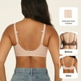 thumbnail image 5 of Qylux Women's Wireless No Underwire Bras Seamless Full Coverage Push Up Bralette, Comfortable Everyday Bra,Nude,L, 5 of 8