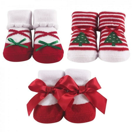 UPC: 0660168555752 | Hudson Baby Infant Girl Socks Boxed Giftset  Christmas Tree  One Size