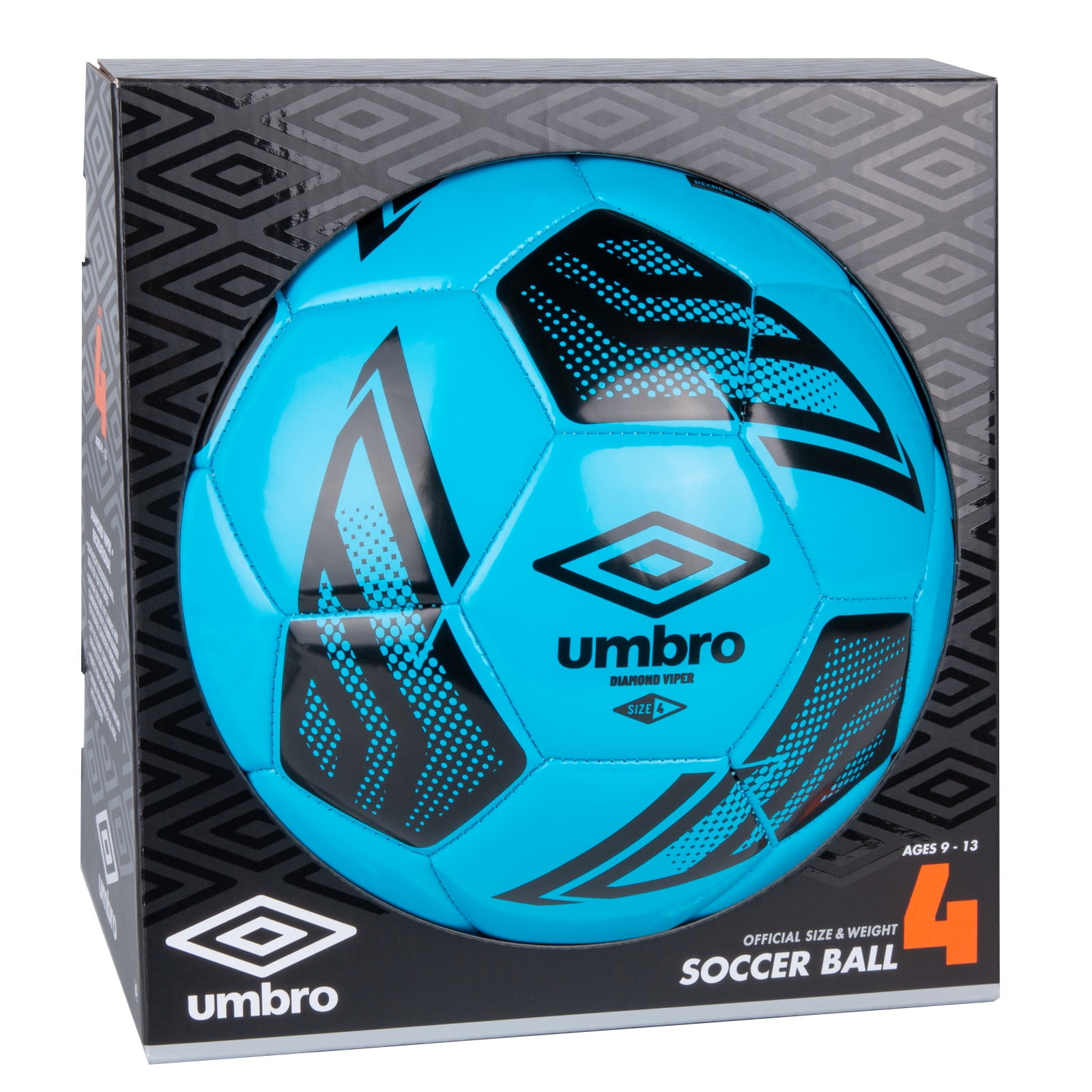 Umbro Diamond Viper Size 4 Soccer Ball, Blue