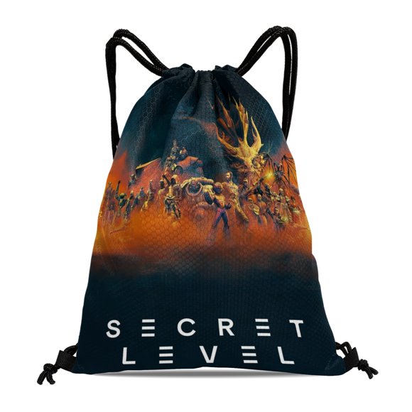 Secret Level Mochila de Cuerdas para Deportes y Gimnasio, Bolsa de Cuerdas Resistente al Agua, Bolsa Cinch, 30×40cm