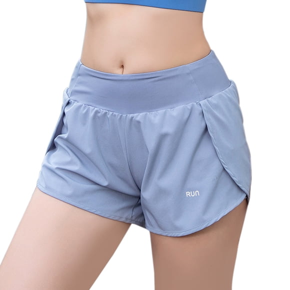 Women 2 in 1 Running Shorts Quick-Dry Sport Active Workout Gym Yoga Shorts with Pocket