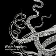 thumbnail image 5 of LALILO Octopus Vintage Style Line Animal Retro Wallpaper Shower Curtain, 72x72 in, 12 Hooks, 5 of 6