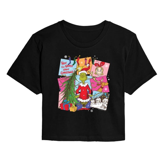 The Grinch - Vintage Grinch Women's Cropped Graphic T-Shirt