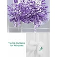 thumbnail image 3 of Eucalyptus Purple Tie Up Curtains for Windows 63 Inch Length Balloon Curtains Kitchen Adjustable Balloon Window Shade Stripes Bottle Flower Cactus Plant Tie Up Valance Bathroom Curtain Window 52"x63", 3 of 6