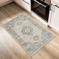 thumbnail image 4 of Lahome 2'x3'Washable Vintage Boho Area Rug,Non-Slip, Soft Ultra-Thin Low-Pile Mat for Kitchen, Bathroom,Bedroom Entrance,Ideal Foyer Decor, Grey/Brown, 4 of 9