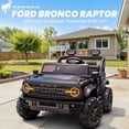 thumbnail image 4 of iYofe 24V 2 Seater Ford Bronco Raptor Powered Ride on Car with Remote Control, Bluetooth, Ages 3-8, Black, 4 of 10