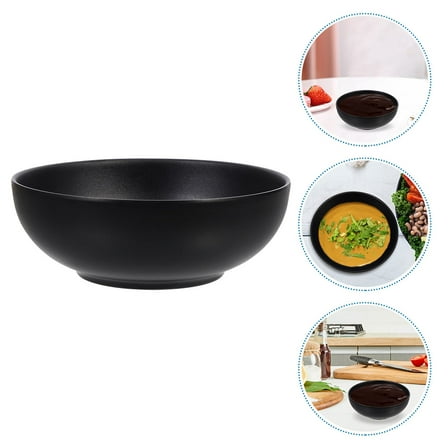 HOMEMAXS Small Melamine Bowl for Home Use Versatile Black Sauce Container Ideal for Snacks and Dips 4.3 Inches