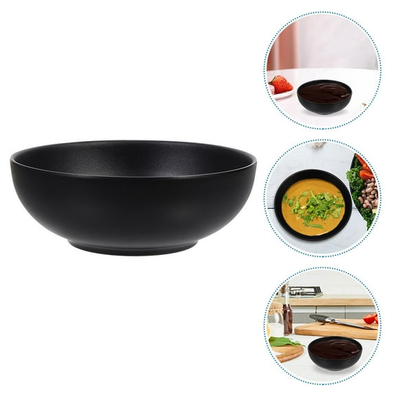 HOMEMAXS Small Melamine Bowl for Home Use Versatile Black Sauce Container Ideal for Snacks and Dips 4.3 Inches