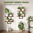 thumbnail image 2 of Bamworld Floating Shelves for Wall Planters for Indoor Plants Hanging Shelves Plant Holder Wall Decor Plant Stand Indoor for Plant Hangers Indoor for Living Room Bedroom Bathroom 2-Pack Brown, 2 of 8