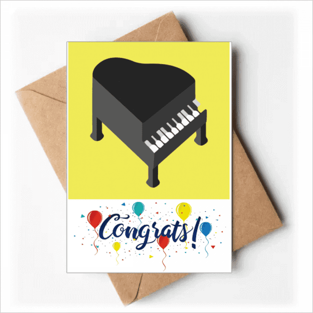 Piano flash Sobre de la Carta de felicitación de la tarjeta de matrimonio