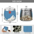 thumbnail image 2 of Yayeee Ashtray with Lid for Cigarette Smokeless Stainless Steel Home Ash Holder, Snow Mountain, 2 of 7