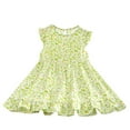 thumbnail image 2 of NAISIBABY Girls Floral Dress, Sleeveless Ruffled Cotton Summer Princess Casual Dress White 8-9T, 2 of 3