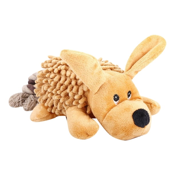 Juguete masticable duradero para perros que muerden con fuerza; mopa interactiva que chirría; limpieza dental