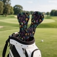 thumbnail image 4 of Uorisanigo Golf Club Covers - Golf Club Head Covers for Driver, Fairway Woods and Hybrid - PU Leather 3PCS Psychedelic Mushroom Golfs Wood Head Cover Set(D/F/H) to Fit Most Golfs Clubs, 4 of 7