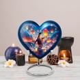 thumbnail image 5 of MUKTIVE Penguin Cremation Urns for Adult Ashes Women, Funeral Blue Urns for Adult Male, Keepsake Sky Lantern Urn for Father & Son, Memorial Heart Urn for Ashes, 3 Inch, 5 of 7
