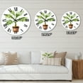 thumbnail image 4 of Designart 'Palm In Clay Flowerpot' Traditional Wall Clock, 4 of 5