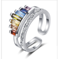 thumbnail image 2 of Up to 65% Off Micro Set Zircon Rainbow Crown Ring Adjustable Ring Necklace Rings Earring Jewelry on Clearance, 2 of 5