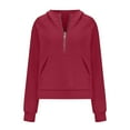 thumbnail image 4 of Lmnyox Fall Winter Casual Sweatshirts for Women Oversized Long Sleeve Zipper Hoodies with Pocket Fashion Pullover Tops, 4 of 4