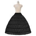 thumbnail image 6 of Full Shape 6 Hoop Skirt Ball Gown Petticoat Underskirt For Wedding Vacation Holiday Female Dailywear, 6 of 6