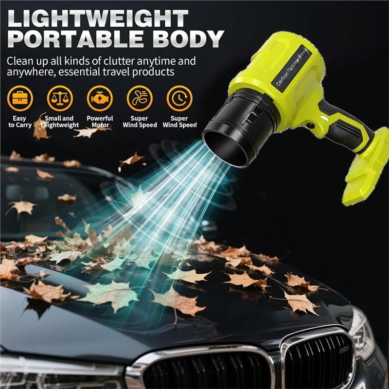 Cordless 18V For Ryobi Battery Powered Turbofan Blower 40000RPM Jet Fan Air Blower For Lawn Care Patio Cleaning Dust Remova