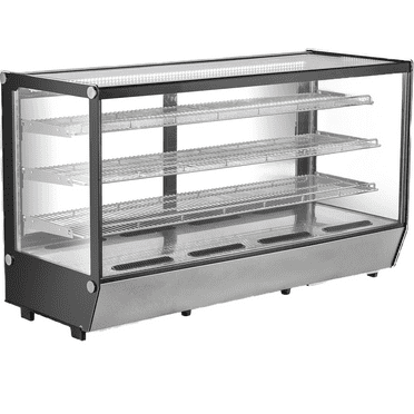 Elite Kitchen 60-Inch Refrigerated Countertop Display Case, 12.8 Cubic Foot, Compact Refrigerators