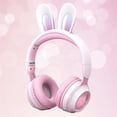 thumbnail image 3 of Auriculares Estéreo Inalámbricos de 360 ​​grados Auriculares para Jugadores Auriculares Estéreo con Luz RGB Plegables con Micrófono para Y Adult Blanco y rosa, 3 of 7