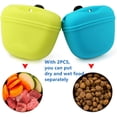 thumbnail image 4 of Bolsa de silicona para premios de perro - Bolsa pequeña de entrenamiento - Bolsa portátil para premios de perro con correa, cierre magnético y clip, tamaño 283 g (10 oz x 2), bolsa de entrenamiento, 4 of 5