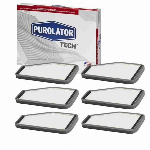 6 pc Purolator TECH TC25685 Cabin Air Filters for 49466 61649466 83466 8L8Z-19N619-B 9466 AFC1354 C25685P CAF1844P CAF2061 CCF1844 CF-174 CF10548 CF1174 FA-15 MC25685 PA4394 PC5685 PCF5685 HVAC