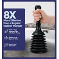 thumbnail image 2 of Luigi's Plunger for Sinks and Drains - Sink Plunger for Bathrooms Kitchens Sinks Baths and Showers Unblocker - Sink Plungers for Unblocking - With Large Bellows, 2 of 7