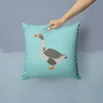 thumbnail image 2 of Carolines Treasures BB8069PW1414 West of England Goose Blue Check Fabric Decorative Pillow, 14 x 14 in., 2 of 4