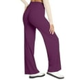 thumbnail image 4 of Women's Casual Pants High Waist Lifting Soft Stretchy Comfy Trousers for Yoga Gym Workout Athletic Wear, 4 of 8