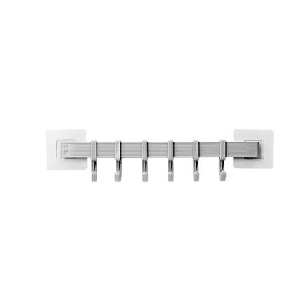 

ABIDE Self 6 Wall Hooks Rack Plastic Bathroom Door Hooks Rack Kitchen No Drill