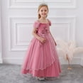 thumbnail image 5 of Princess Dress For Girl Short Sleeve Lilac Long Girls Pageant Dresses Kids Prom Puffy Tulle Ball Gown Girl Dress, 5 of 5