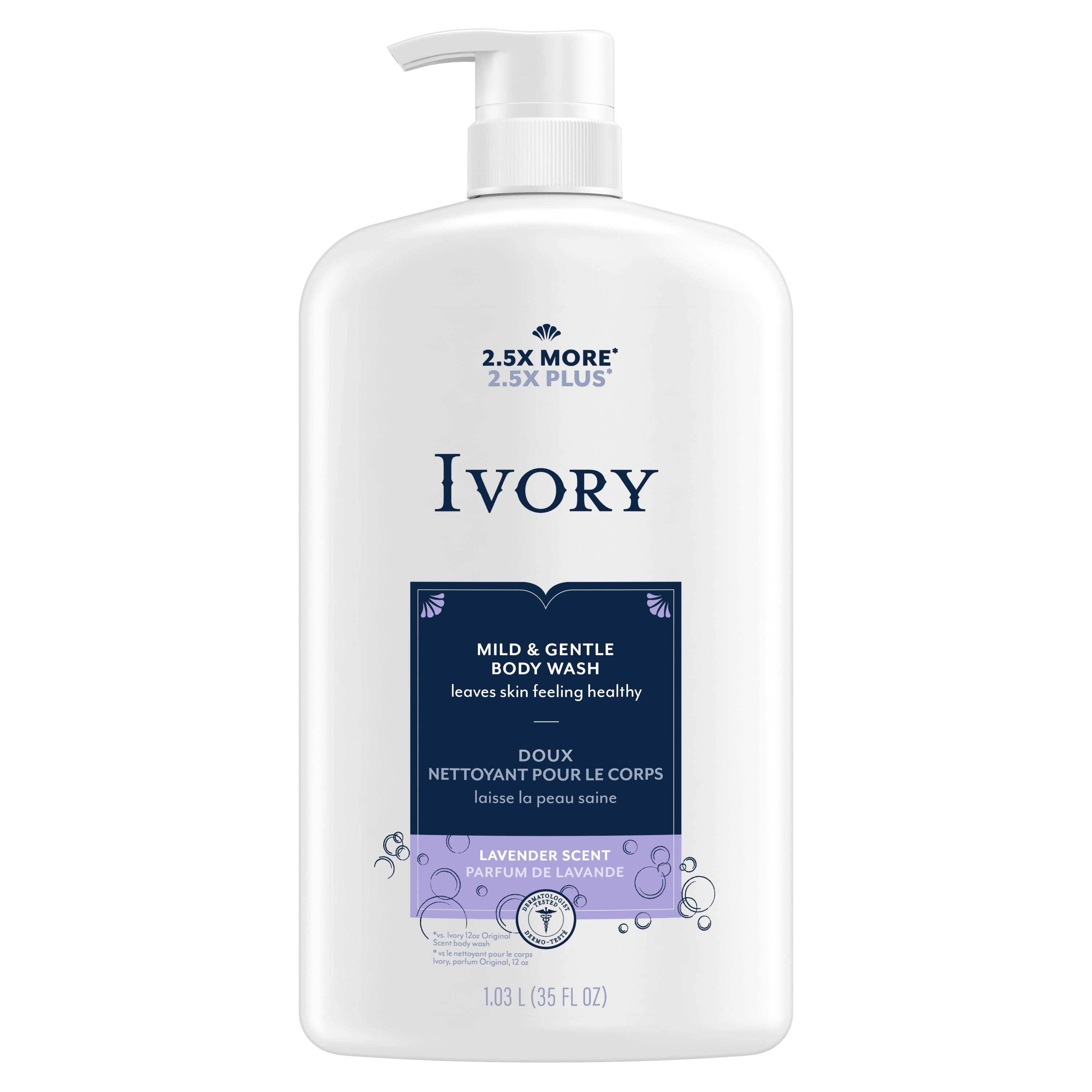 Ivory Mild and Gentle Body Wash, Lavender Scent, 35 oz