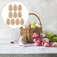 thumbnail image 2 of 10 huevos de madera sin terminar, sin acabado, para manualidades infantiles de Pascua (base plana), 2 of 7