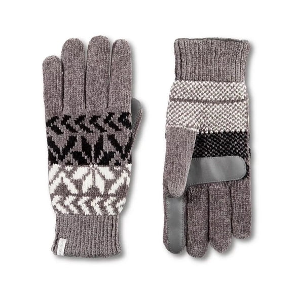 Isotoner Women’s Chenille Snowflake Gloves (Chrome, OS) - 30423