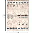 thumbnail image 3 of ECARPETGALLERY Modern Geometric Area Rug for Living Room Bedroom, Ivory Blue Carpet, 5'3'' x 7'3'', 3 of 8