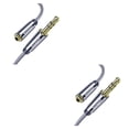 thumbnail image 2 of yingyy Phone Earphone Extender Cable 3.5mm Extension Cord Headphone Headset Braided Audio Cable, 2 Meter Grey 2m 2PCS, 2 of 6