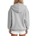 thumbnail image 4 of Zip Up Hoodies For Women Y2K Cardigan Sweatshirts Oversized Long Sleeve Tops Fall Fashion Jacket With Pockets, 4 of 6