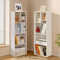 thumbnail image 4 of VECELO 4 Cubes Bookcase Set of 2, Modern 3-Tier Storage Organizer Wood Bookshelf for Home Office Study Living Room, White, 4 of 9