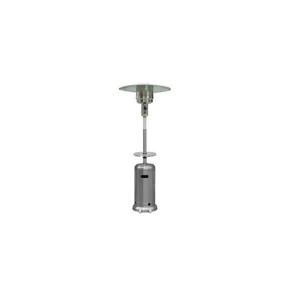 Stainless Steel Patio Heater - 48000 BTU Propane Outdoor Heater w/ Table & Wheels