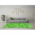 thumbnail image 3 of Ahgly Company Indoor Round Abstract Green Modern Area Rugs, 7' Round, 3 of 4