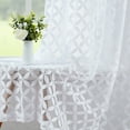 thumbnail image 6 of Junvictex Rod Pocket White Floral Lace Curtains for Bedroom,Knitted Botanical Voile Drapes,52"Wx95"L,2 Panels, 6 of 6