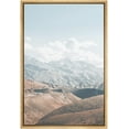 thumbnail image 3 of PixonSign Framed Canvas Print Wall Art Rusty Canyon Near Mountain Range Nature Wilderness Photography Realism Contemporary Landscape Colorful Pastel for Living Room, Bedroom, Office - 24"x36" Natural, 3 of 5