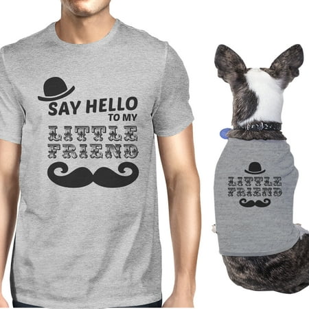 Say Hello To My Little Friend Grey Pet Owner Matching Outfits (Matching Best Friend Pajamas)