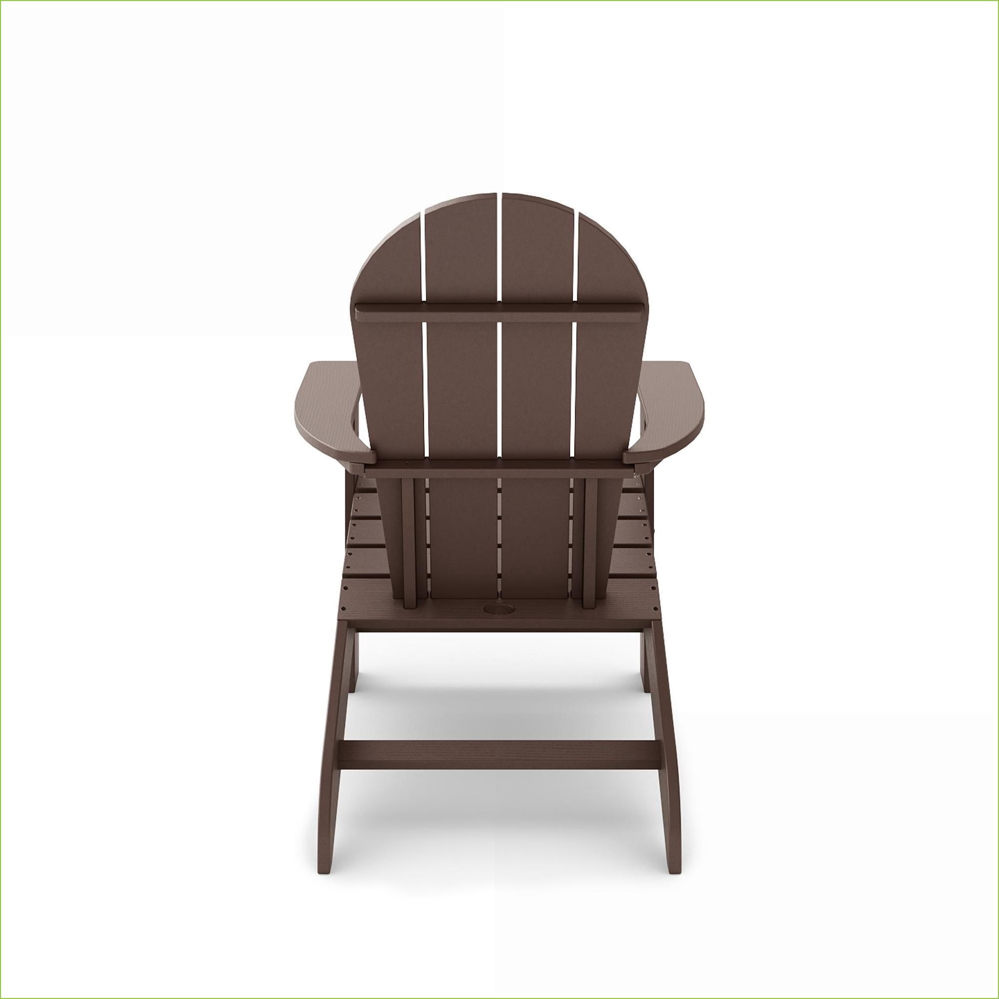 Outdoor Adirondack Chairs | Classic All-Weather for Patio, Pool, Garden, Deck | HDPE | Walnut Brown
