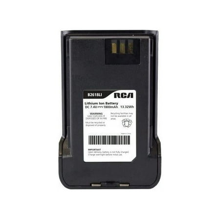RCA B2618LI Battery Genuine RCA Handheld Radio Battery | Lithium Ion (Li-Ion) | High Capacity | 1800mAh / 13.32Wh | 7.4V