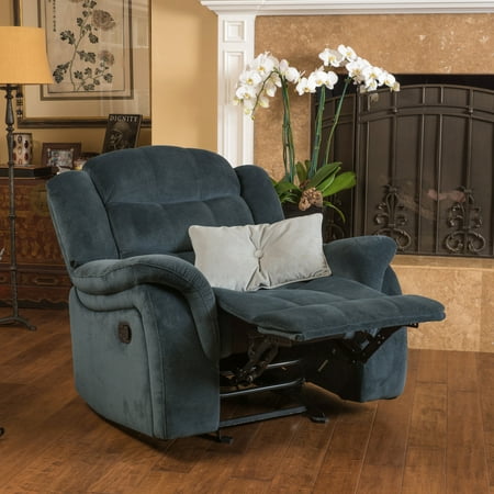 Noble House Haden Standard Fabric Glide Recliner, Gray